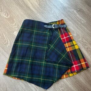 Polo Ralph Lauren Asymmetric Plaid Skirt